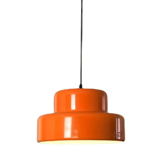ZOWALA - Modern Metal Orange Cylinder Entryway Pendant Light Image - 7