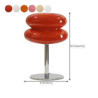 ZOWALA - Stylish Pagoda Glass Stainless Steel Base Table Lamp #size