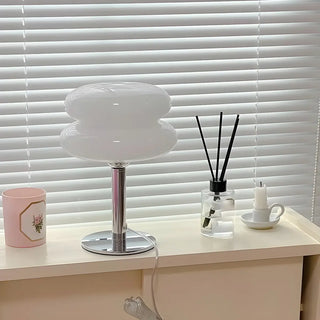 ZOWALA - Stylish Pagoda Glass Stainless Steel Base Table Lamp Image - 4