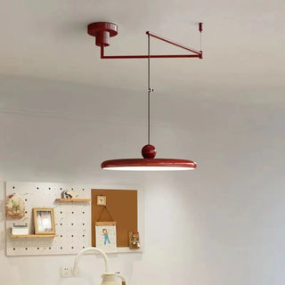ZOWALA - Classic Green LED Flat Disc Swing Arm Wall Light Image - 1