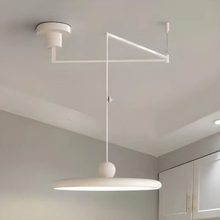 ZOWALA - Classic Green LED Flat Disc Swing Arm Wall Light Image - 10