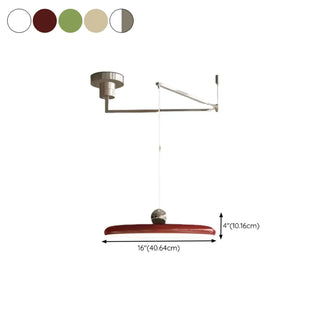 ZOWALA - Classic Green LED Flat Disc Swing Arm Wall Light #size