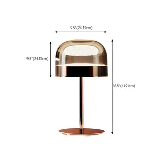Stylish Coffee Color Dome Shade Modern Metal Table Lamp Zawala #size