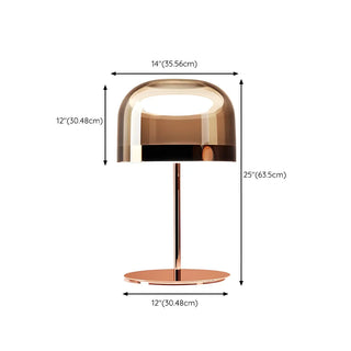Stylish Coffee Color Dome Shade Modern Metal Table Lamp Zawala Image - 14