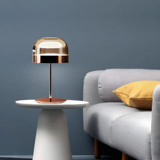 Stylish Coffee Color Dome Shade Modern Metal Table Lamp Zawala Image - 3