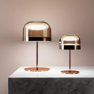 Stylish Coffee Color Dome Shade Modern Metal Table Lamp Zawala Image - 5