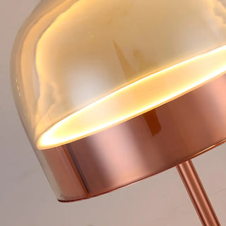 Stylish Coffee Color Dome Shade Modern Metal Table Lamp Zawala Image - 9
