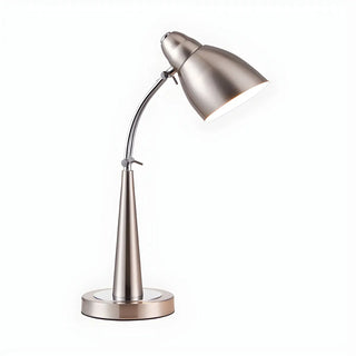 Minimalist Stylish Silver Cone Base Bedside Table Lamp Zawala Image - 12