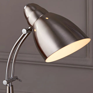 Minimalist Stylish Silver Cone Base Bedside Table Lamp Zawala Image - 7