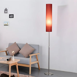 Adjustable Height Cylinder Shade Metal Base Floor Lamp Zawala Image - 1