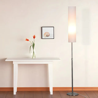 Adjustable Height Cylinder Shade Metal Base Floor Lamp Zawala Image - 3