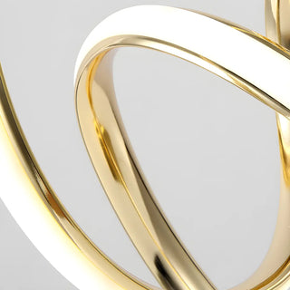 Artistic Stylish Gold Spiral Strip Metal Table Lamp Zawala Image - 10