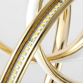 Artistic Stylish Gold Spiral Strip Metal Table Lamp Zawala Image - 12