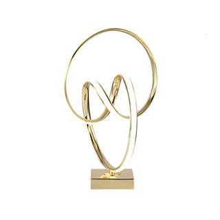 Artistic Stylish Gold Spiral Strip Metal Table Lamp Zawala Image - 14