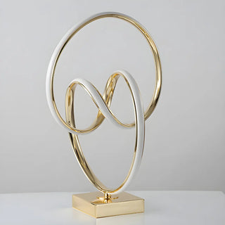 Artistic Stylish Gold Spiral Strip Metal Table Lamp Zawala Image - 9