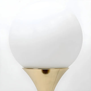 Simple Spherical Glass Nightstand Gold Base Table Lamp Zawala Image - 10