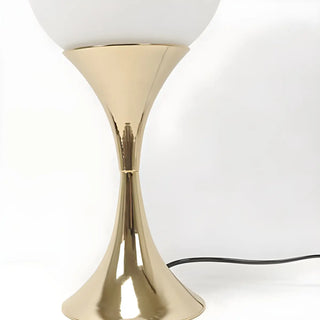 Simple Spherical Glass Nightstand Gold Base Table Lamp Zawala Image - 11