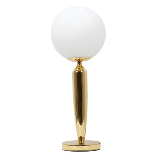 Simple Spherical Glass Nightstand Gold Base Table Lamp Zawala Image - 14