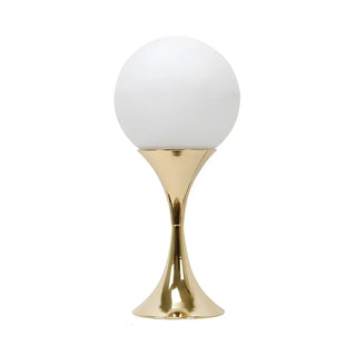 Simple Spherical Glass Nightstand Gold Base Table Lamp Zawala Image - 15