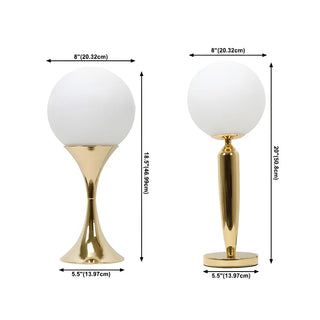 Simple Spherical Glass Nightstand Gold Base Table Lamp Zawala #size