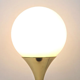 Simple Spherical Glass Nightstand Gold Base Table Lamp Zawala Image - 9