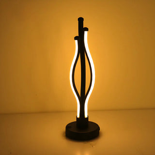 Simple Stylish Twist Spiral LED Table Lamp Black White Zawala Image - 17