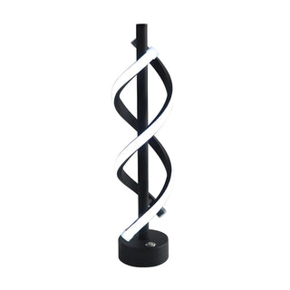 Simple Stylish Twist Spiral LED Table Lamp Black White Zawala Image - 24