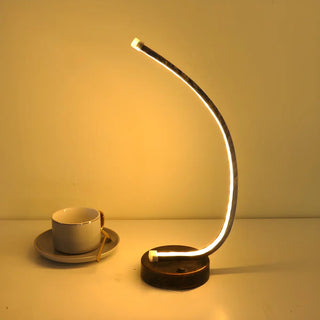 Simple Stylish Twist Spiral LED Table Lamp Black White Zawala Image - 9