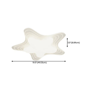 Stylish White Star-Shaped LED Flush Mount Ceiling Light Zawala #size