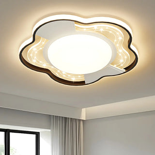 Stylish Flower Dimmable LED Flush Mount Ceiling Light Zawala Image - 1