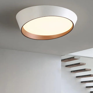 ZOWALA - Modern White Truncated LED Flush Mount Ceiling Light Image - 1