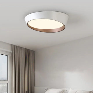 ZOWALA - Modern White Truncated LED Flush Mount Ceiling Light Image - 2