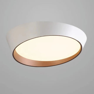 ZOWALA - Modern White Truncated LED Flush Mount Ceiling Light Image - 5