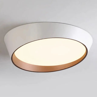 ZOWALA - Modern White Truncated LED Flush Mount Ceiling Light Image - 6