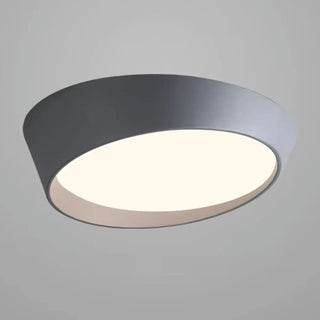 ZOWALA - Modern White Truncated LED Flush Mount Ceiling Light Image - 7