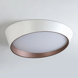 ZOWALA - Modern White Truncated LED Flush Mount Ceiling Light Image - 8