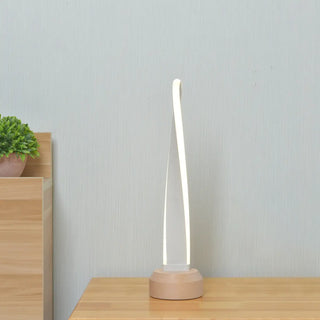 Stylish Nordic White Twist LED Aluminum Table Lamp Zawala Image - 4