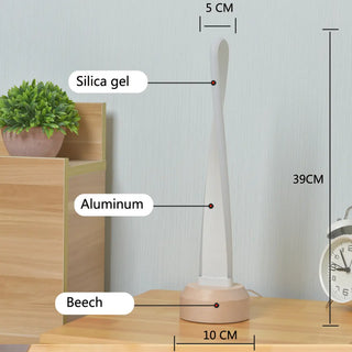 Stylish Nordic White Twist LED Aluminum Table Lamp Zawala #size