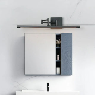 Adjustable Black Linear Metal LED Mirror Vanity Light Zawala Image - 3