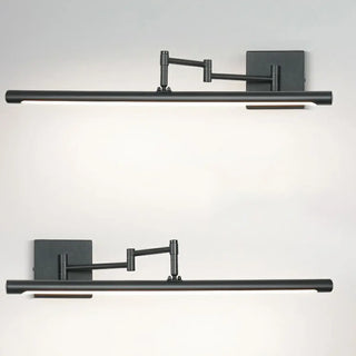 Adjustable Black Linear Metal LED Mirror Vanity Light Zawala Image - 4