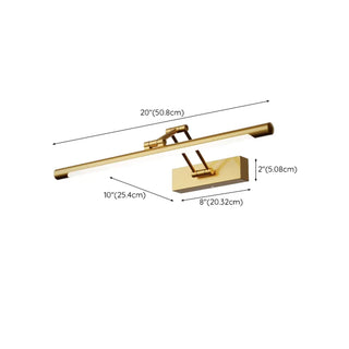 Gold Adjustable Cylinder Wall Mounted LED Vanity Light Zawala Image - 14