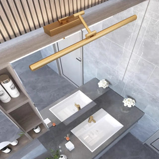 Gold Adjustable Cylinder Wall Mounted LED Vanity Light Zawala Image - 4