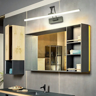 Sleek Adjustable Black Linear LED Mirror Vanity Light Zawala Image - 1