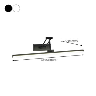 Sleek Adjustable Black Linear LED Mirror Vanity Light Zawala Image - 18