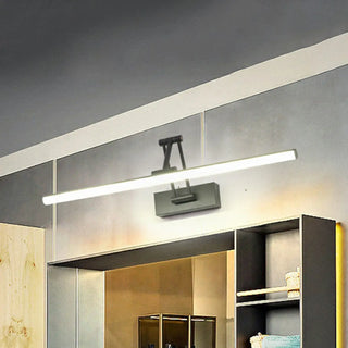 Sleek Adjustable Black Linear LED Mirror Vanity Light Zawala Image - 2