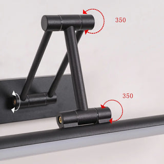 Sleek Adjustable Black Linear LED Mirror Vanity Light Zawala Image - 9