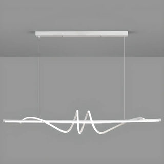 ZOWALA - Dining Room Unique LED Black Wave Pendant Light Image - 10