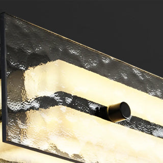 ZOWALA - Stylish Textured Rectangular LED Island Pendant Light Image - 10