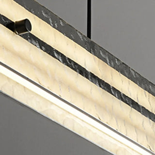 ZOWALA - Stylish Textured Rectangular LED Island Pendant Light Image - 12