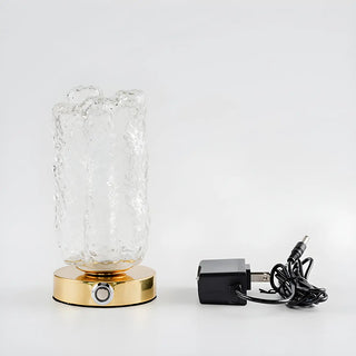 Rustic Glass Table Lamp for Cozy Ambiance Lighting Zawala Image - 11